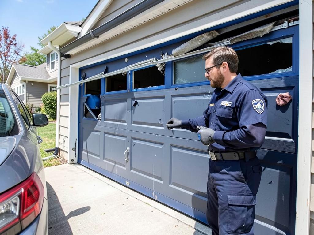 Crashed garage door service in Denver, NC