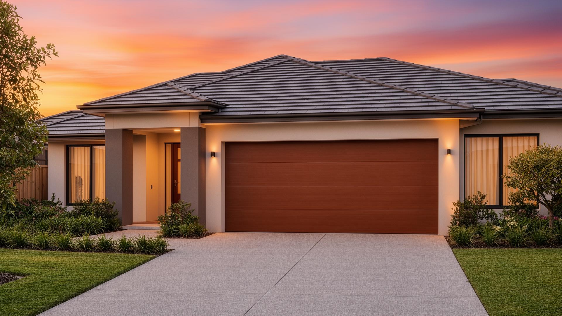 Beautiful residential garage door in Denver, NC